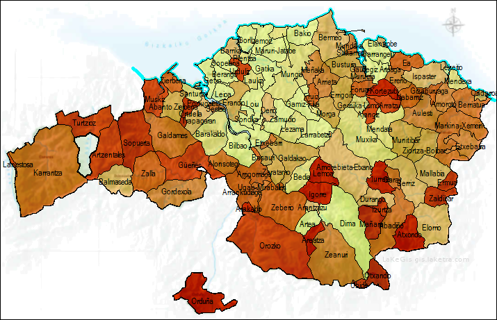 Mapa de Bizkaia