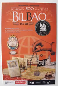 Cartel de la exposición -El consulado de Bilbao, la Universidad y Casa de Contratación de Bilbao-