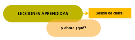 Lecciones aprendidas, y ahora ¿qué?, sesión de cierre