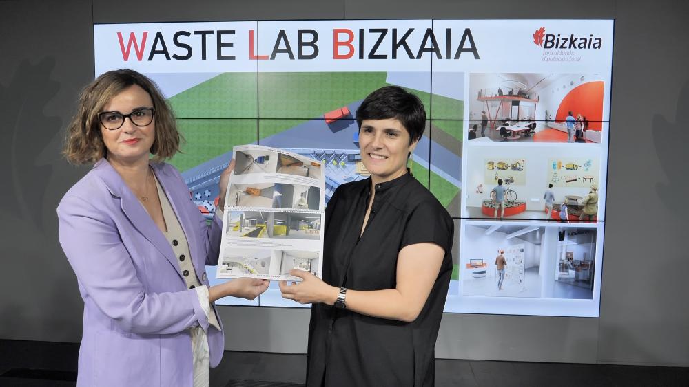 Elixabete Etxanobe y Arantza Atutxa presentan Waste Lab Bizkaia