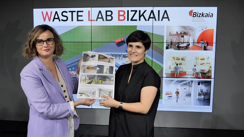 Elixabete Etxanobe y Arantza Atutxa presentan Waste Lab Bizkaia