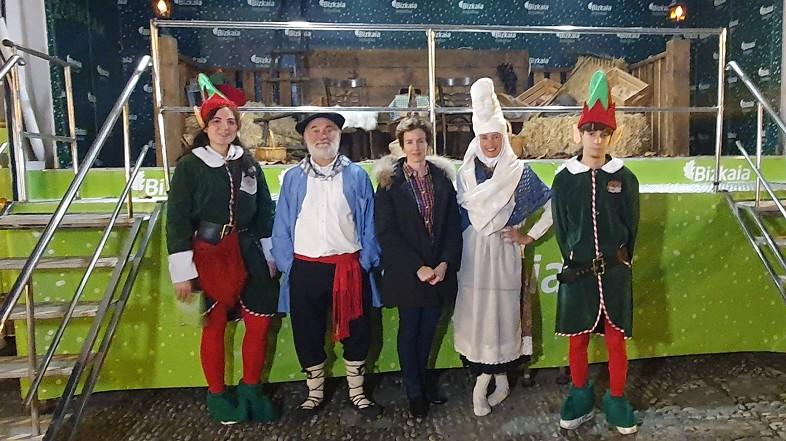 Sonia Pérez ha dado hoy la salida al autobús navideño en Portugalete