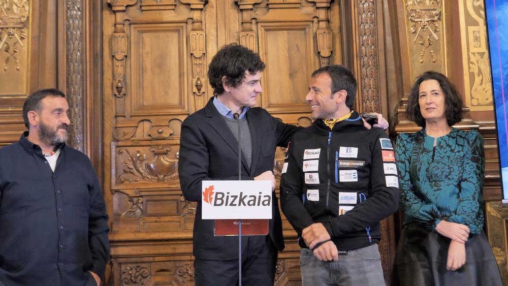 Eneko Garamendi, Unai Rementeria, Alex Txikon y Lorea Bilbao