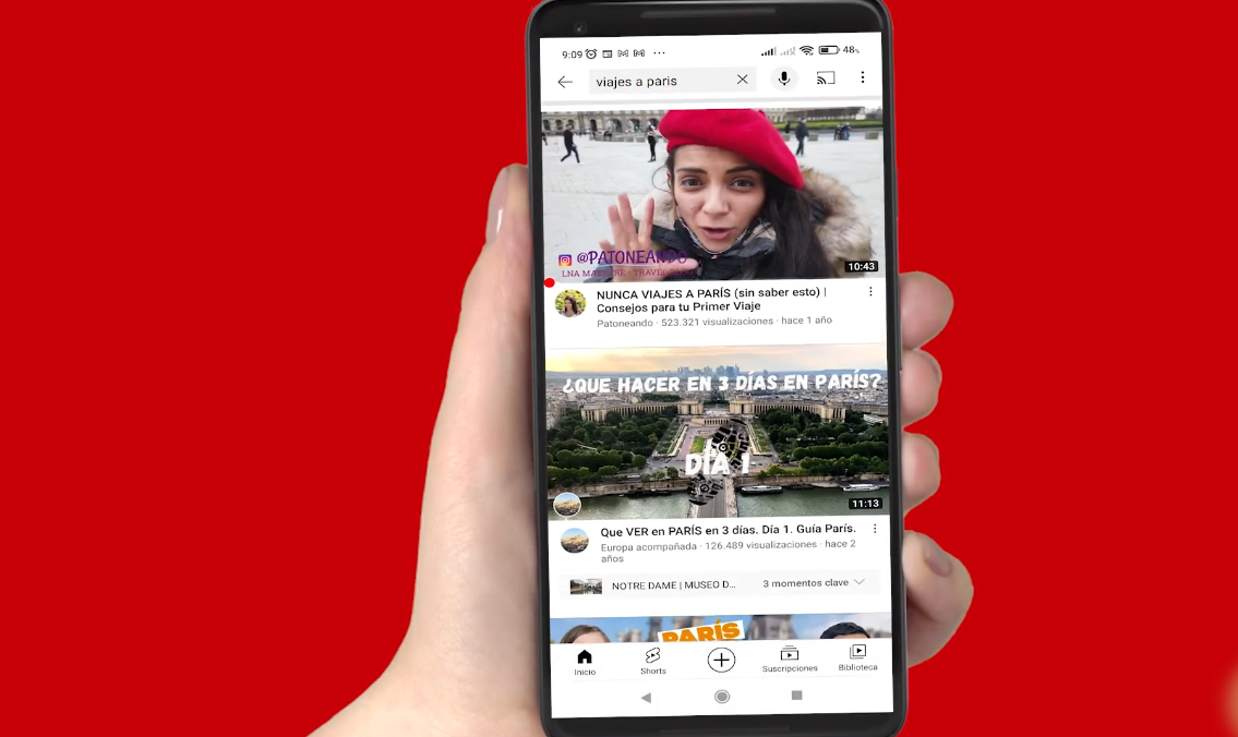 YouTube aplikazioa - Bideoak arin aurkitu