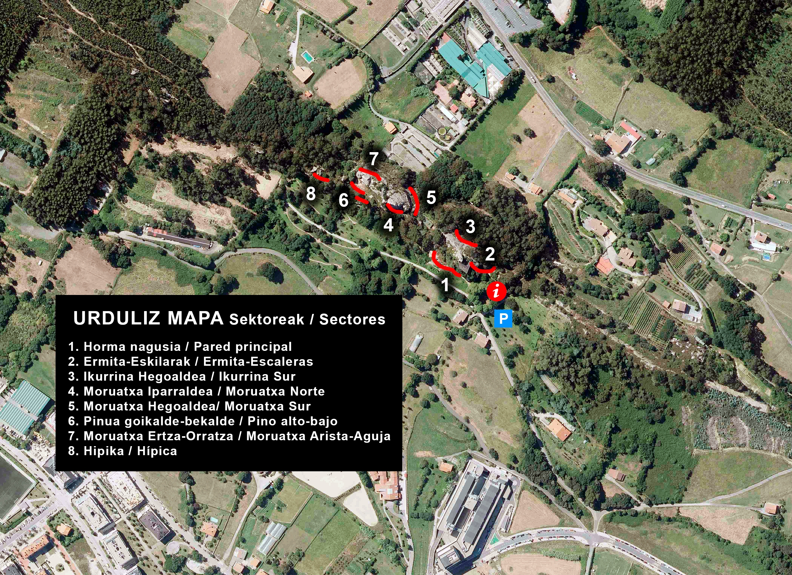 Sectores de escalada de Urduliz