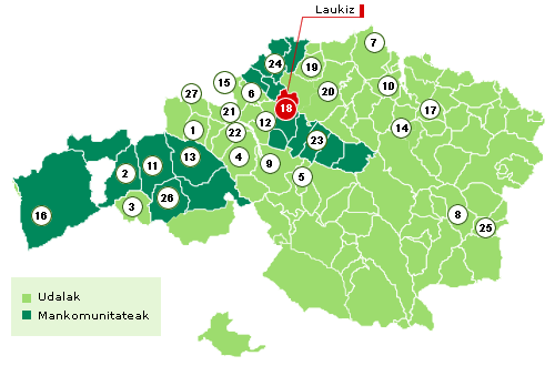Bizkaiko mapa Etxebarri nabarmenduz